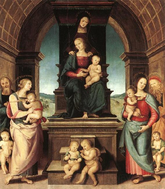 PERUGINO, Pietro The Family of the Madonna ugt